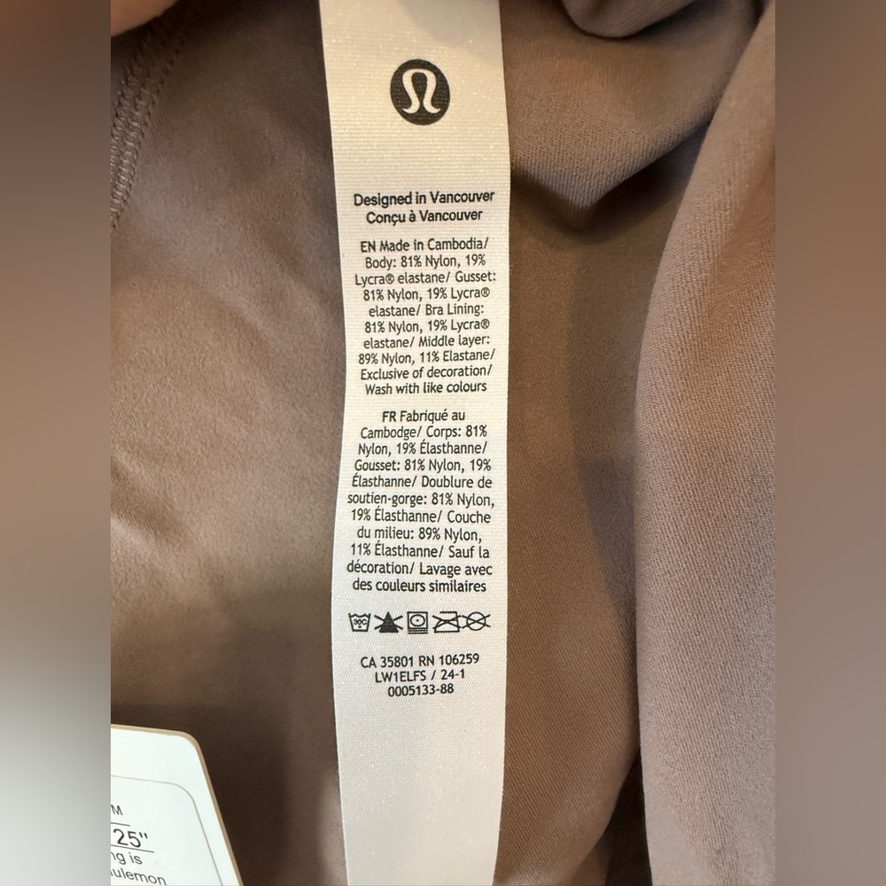 Lululemon Align Halter Bodysuit 25” Taupetastic - Size 8 - Picture 9 of 9